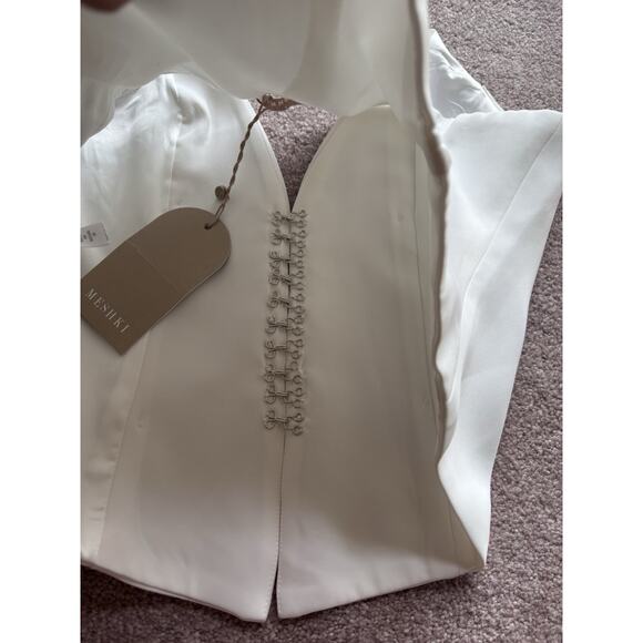 Meshki White Corset L Bustier Top NWT Going Out Feminine Coquette Flirty - Picture 11 of 11
